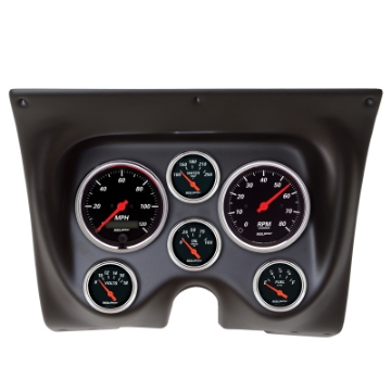 Picture of Autometer Designer Black 67-68 Camaro-Firebird Dash Kit 6pc Tach - MPH - Fuel - Oil - WTMP - Volt