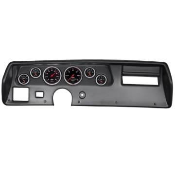 Picture of Autometer Designer Black 70-72 Chevelle SS-El Camino Dash Kit 6pc Tach- MPH- Fuel- Oil- WTMP- Volt