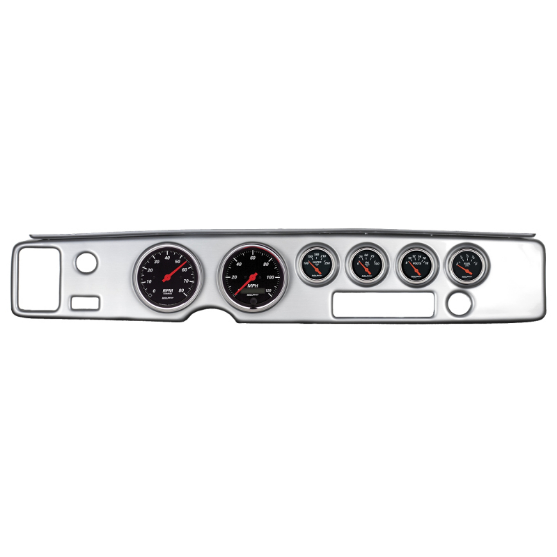 Picture of Autometer Designer Black 70-81 Firebird Dash Kit 6pc Tach - MPH - Fuel - Oil - WTMP - Volt