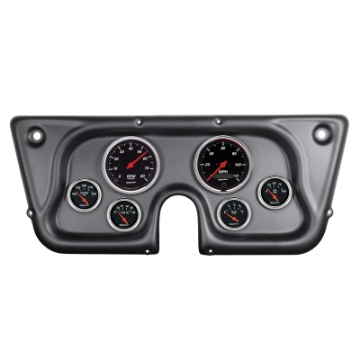Picture of Autometer Designer Black 67-72 Chevy Truck C-K-K5-Suburban Dash Kit 6pc Tach-MPH-Fuel-Oil-WTMP-Volt