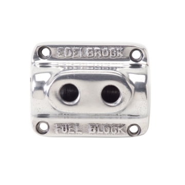 Picture of Edelbrock Polished Fuel Block Dual Carb