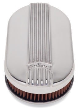 Picture of Edelbrock Air Cleaner Classic Series Oval Aluminum Top Cloth Element 17 5In X 9 35In X 3 9In