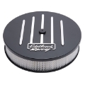 Picture of Edelbrock Air Cleaner Racing Series Round Aluminum Top Cloth Element 14In Dia X 3 125In Dropped Base