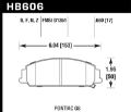 Picture of Hawk 08-09 Pontiac G8 3-6 Base-6-0 HP+ Street Front Brake Pads
