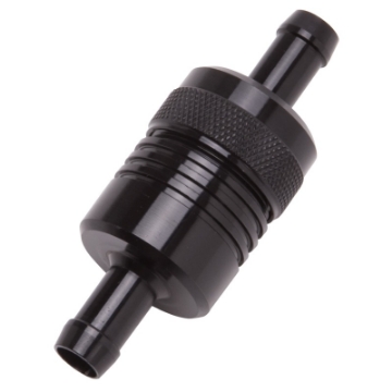 Picture of Edelbrock Fuel Filter Aluminum 3In X 01- 1-8In 3-8In Inlet-Outlet Black