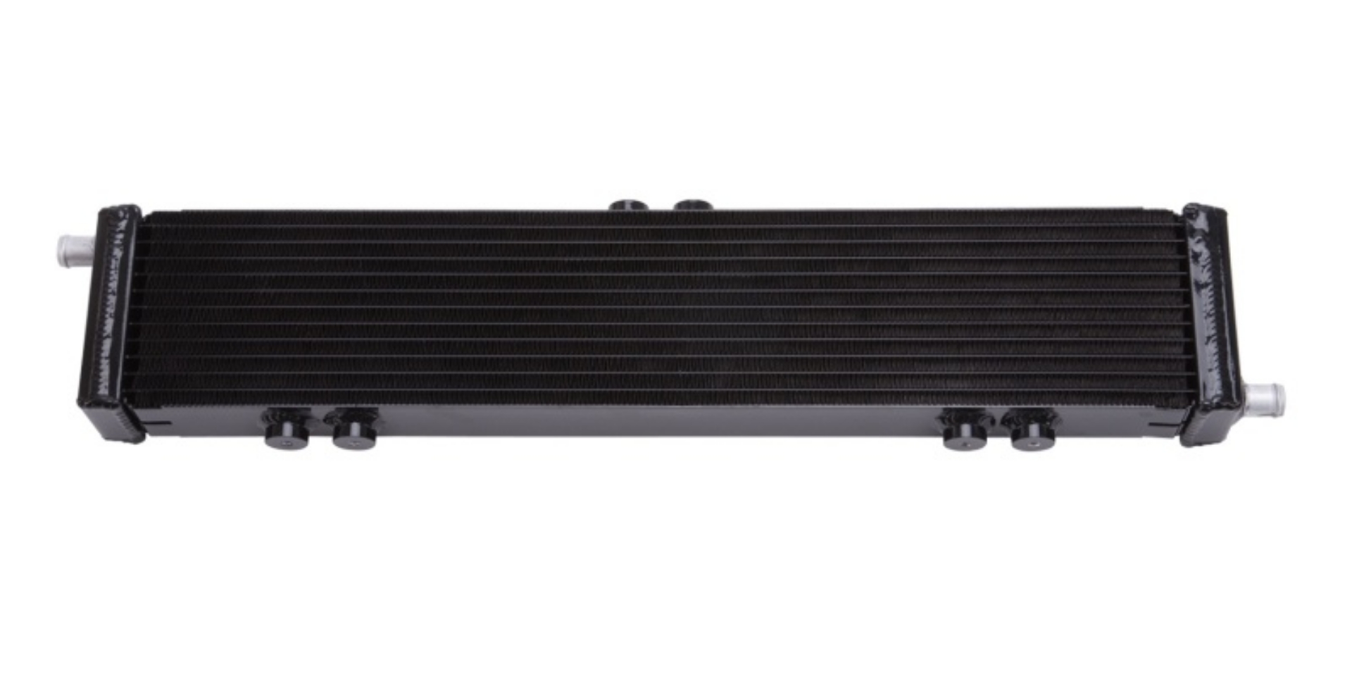 Picture of Edelbrock Heat Exchanger Single Pass Dual Row 22 000 Btu-Hr 26 5In W X 5In H X 2 62In D Black