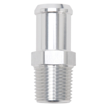 Picture of Edelbrock Hose End Straight 1-2In NPT to 3-4In Barb Clear Anodize