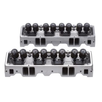 Picture of Edelbrock 1Pr Cyl Head E-210 SBC 64cc Perf RPM Complete Pair