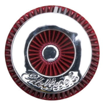 Picture of Edelbrock Air Filter Pro-Flo Series Conical 10In Tall Red-Chrome