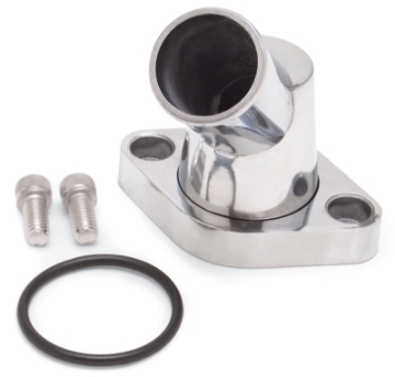 Picture of Edelbrock Waterneck SBC-BBC 45-Degree Two-Piece Cast Swivel Polished