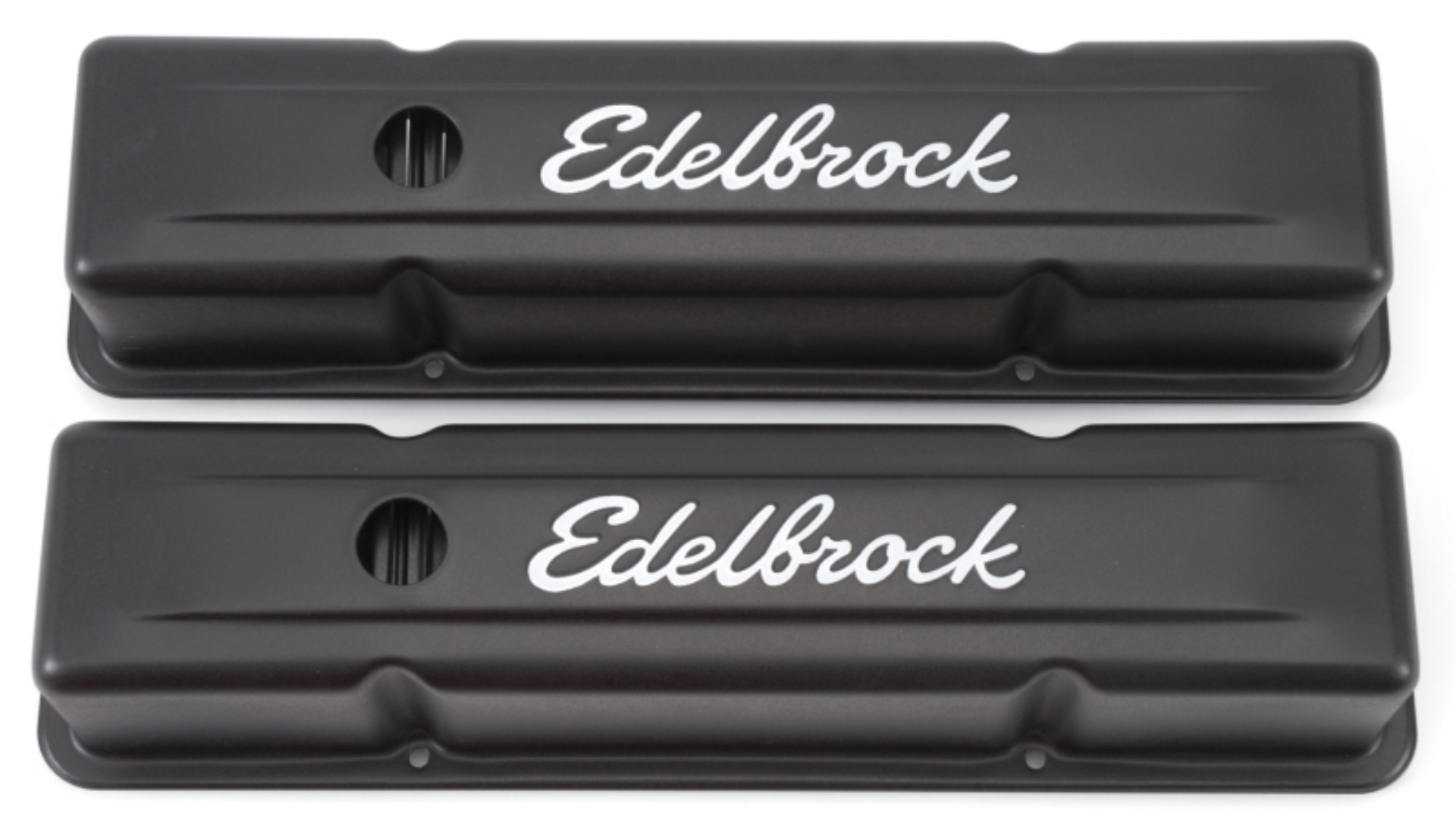 Picture of Edelbrock Valve Cover Signature Series Chevrolet 1959-1986 262-400 CI V8 Tall Black