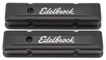 Picture of Edelbrock Valve Cover Signature Series Chevrolet 1959-1986 262-400 CI V8 Tall Black