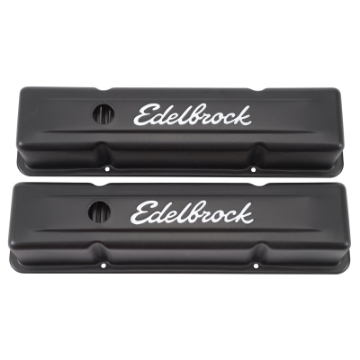 Picture of Edelbrock Valve Cover Signature Series Chevrolet 1959-1986 262-400 CI V8 Tall Black