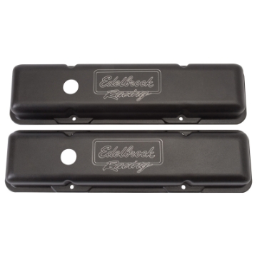 Picture of Edelbrock Valve Cover Victor Series Chevrolet 1959-1986 262-400 CI V8 Low Black