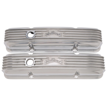 Picture of Edelbrock Valve Cover Classic Series Chevrolet 1959-1986 262-400 CI V8 Polshed