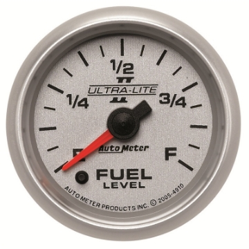 Picture of Autometer Ultra-Lite II 2-1-16in 0-280 Ohm Programmable Fuel Level Gauge