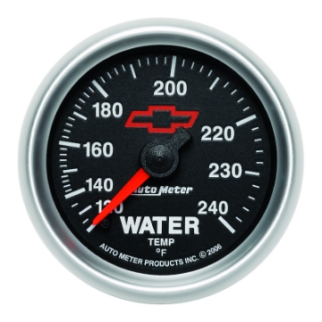Picture of Autometer Sport-Comp II 2-1-16in 120-240 Deg Mechanical Water Temp Gauge - Bowtie Black