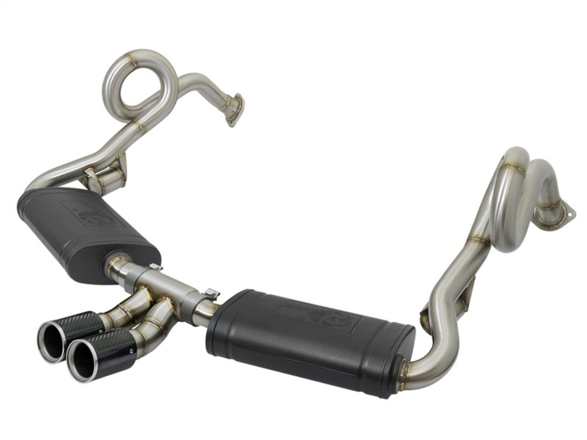 Picture of aFe MACHForce-Xp 2in 304 SS Cat-Back Exhaust w-Carbon Fiber Tips 13-16 Porsche Boxster 2-7L-3-4L