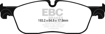 Picture of EBC 2017+ Jaguar F-Pace Ultimax2 Front Brake Pads