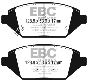 Picture of EBC 2016+ Chevrolet Spark Ultimax2 Front Brake Pads