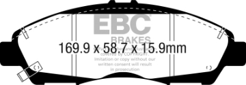 Picture of EBC 2016+ Cadillac XT5 Ultimax2 Front Brake Pads