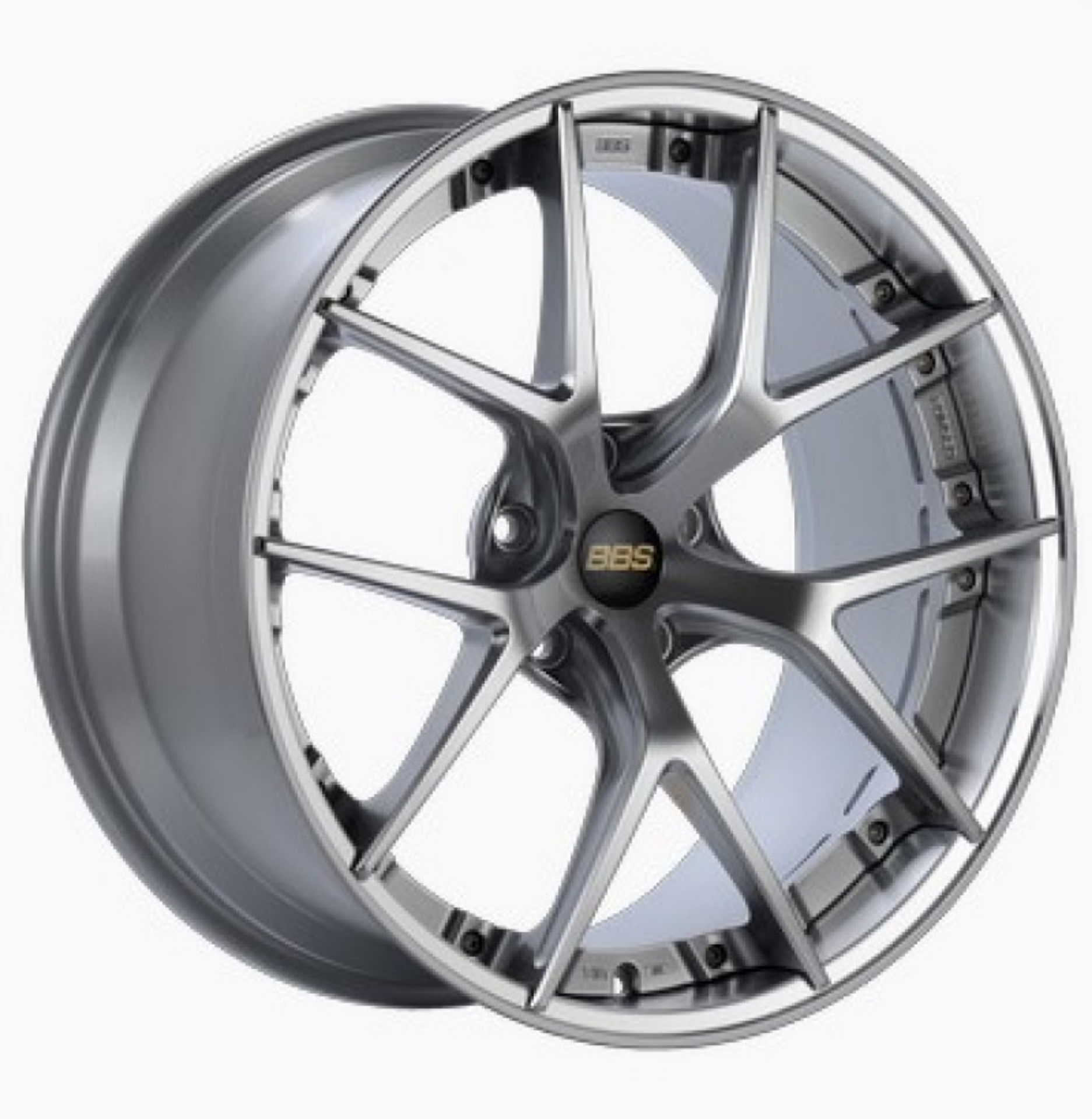 Picture of BBS RI-S 20x8-5 5x112 ET22 Diamond Silver Center - Diamond Cut Lip Wheel -82mm PFS-Clip Required