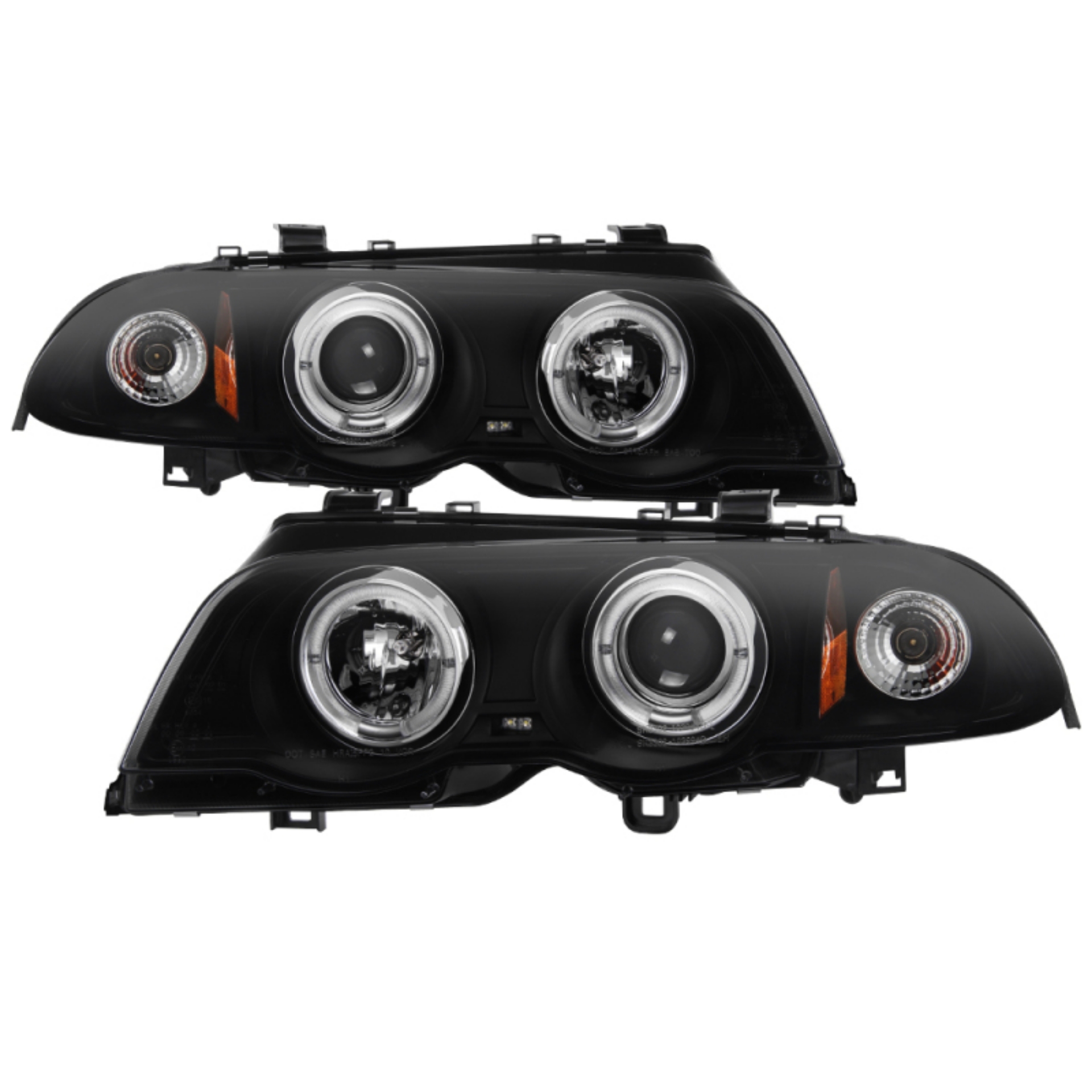 Picture of Spyder 99-01 BMW E46 3 Series 4DR Projector Headlights 1PC LED Halo PRO-YD-BMWE46-4D-HL-AM-BSM