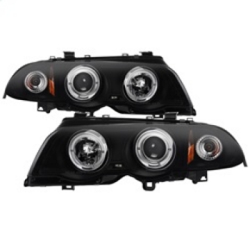 Picture of Spyder 99-01 BMW E46 3 Series 4DR Projector Headlights 1PC LED Halo PRO-YD-BMWE46-4D-HL-AM-BSM