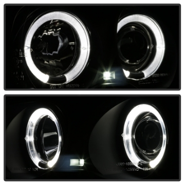 Picture of Spyder 99-01 BMW E46 3 Series 4DR Projector Headlights 1PC LED Halo PRO-YD-BMWE46-4D-HL-AM-BSM