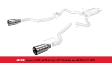 Picture of Corsa 2017-2020 Ford F-150 Raptor 3in Inlet - 5in Outlet Satin Polished Tip Kit For Corsa Exh Only