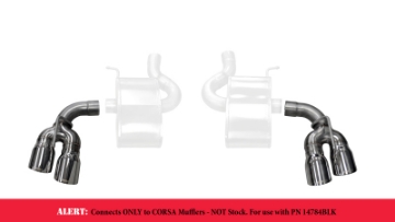 Picture of Corsa 2017-2024 Chevy Camaro SS 2-75in Inlet - 4in Outlet Polished Tip Kit For Corsa Exhaust Only