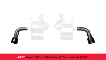 Picture of Corsa 2016-24 Chevy Camaro SS 2-75in Inlet - 4-5in Outlet Black PVD Tip Kit For Corsa Exhaust Only