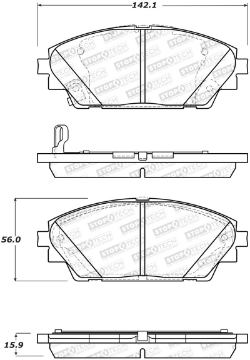 Picture of StopTech 14-18 Mazda 3 Street Performance Front Brake Pads