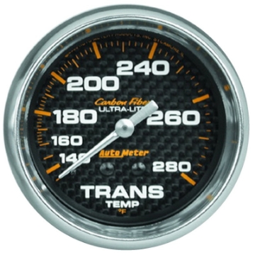 Picture of Autometer Ultra-Lite Carbon Fiber 2-5-8in Transmission Temp 140-280 Deg F