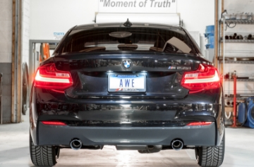 Picture of AWE Tuning BMW F22 M235i - M240i Touring Edition Axle-Back Exhaust - Chrome Silver Tips 90mm