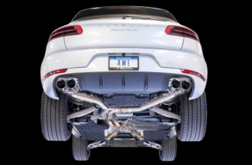 Picture of AWE Tuning Porsche Macan Track Edition Exhaust System - Chrome Silver 102mm Tips