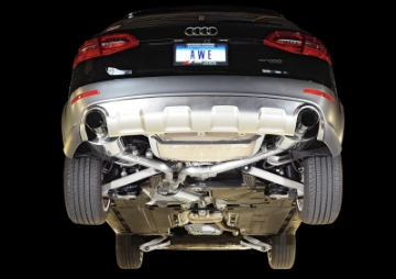 Picture of AWE Tuning Audi B8-5 All Road Touring Edition Exhaust - Dual Outlet Polished Silver Tips