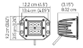 Picture of Hella Value Fit Flush Mount 3in 18W Cube Flood Beam LED Light