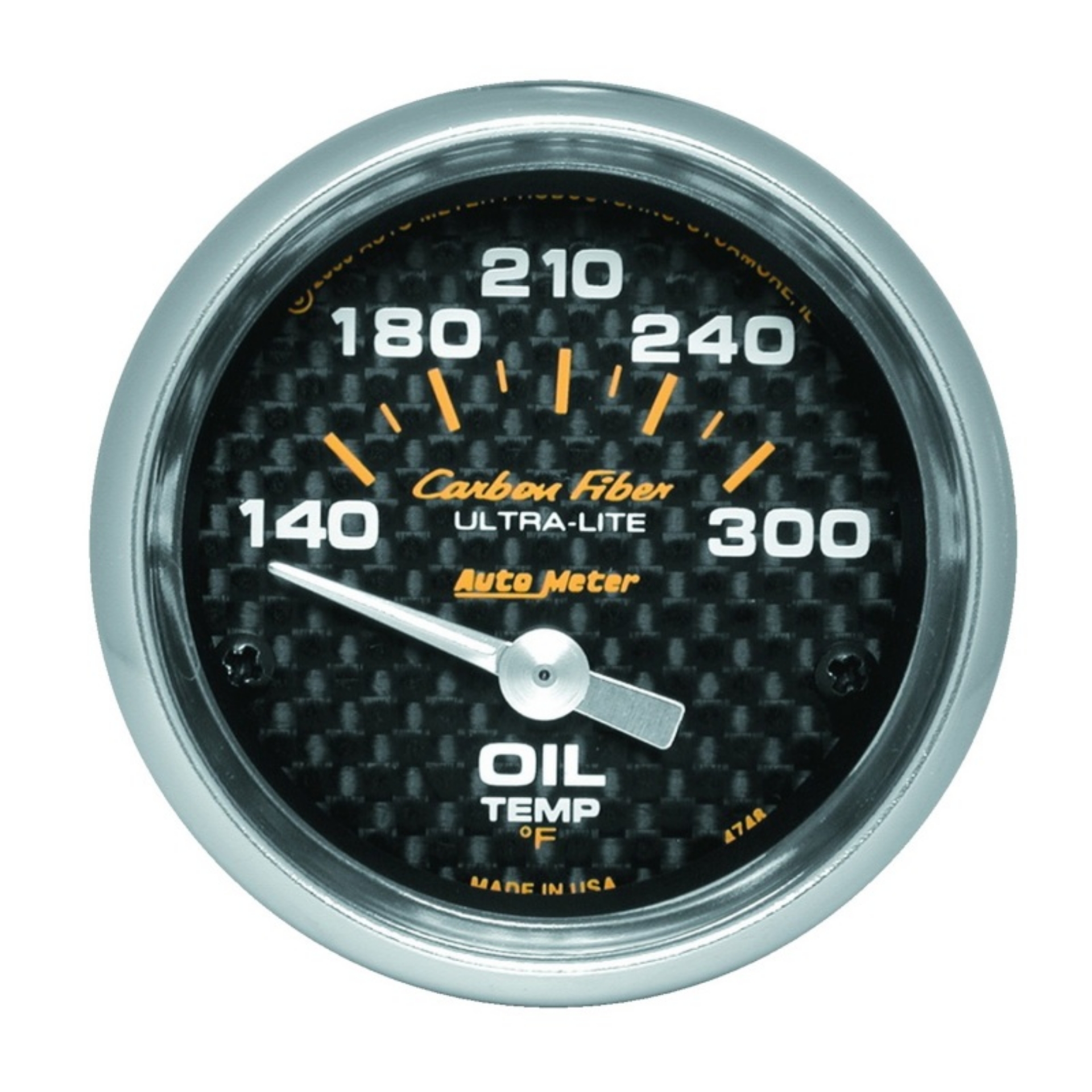 Picture of Autometer Carbon Fiber 52mm 140-300 Deg F Electronic Oil Temperature Gauge