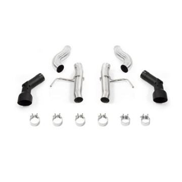 Picture of Mishimoto 2016+ Chevrolet Camaro 2-0T Dual-Tip Race Axle-Back Exhaust w- Black Tips