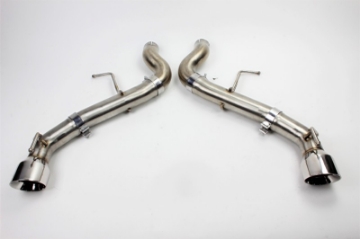 Picture of Mishimoto 2016+ Chevrolet Camaro SS Dual-Tip Race Axle-Back Exhaust w- Polished Tips