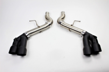 Picture of Mishimoto 2016+ Chevrolet Camaro SS Quad-Tip Race Axle-Back Exhaust w- Black Tips