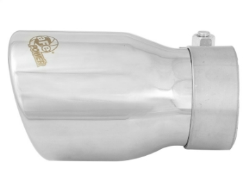 Picture of aFe MACH Force-Xp 2-5in Inlet x 3-1-2in Outlet x 6in Length 2-5in 304 Stainless Steel Exhaust Tip