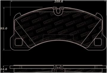 Picture of StopTech 08-18 Porsche Cayenne Street Performance Front Brake Pads