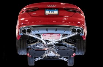 Picture of AWE Tuning Audi B9 S5 Coupe 3-0T Track Edition Exhaust - Diamond Black Tips 90mm