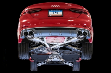 Picture of AWE Tuning Audi B9 S5 3-0T Touring Edition Exhaust - Black Diam Tips 102mm