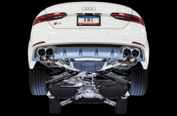 Picture of AWE Tuning Audi B9 S5 Coupe SwitchPath Exhaust w- Chrome Silver Tips 90mm