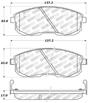 Picture of StopTech Performance 02-05 350z - 03-04 G35 - 03-05 G35X Front Brake Pads
