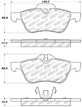 Picture of StopTech Performance 02-06 Mini Front Brake Pads