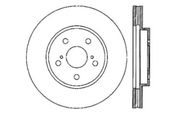 Picture of StopTech 04 Lexus RX330 SportStop Slotted & Drilled Left Rear Rotor